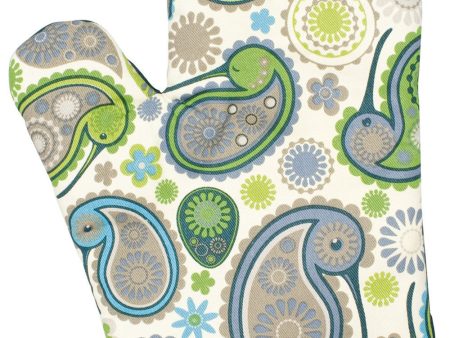 Paisley Kiwi Oven Glove For Cheap