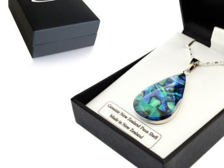 Paua Shell - Silver tone plated pendant Online Sale