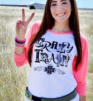 Crazy Train Pink Baseball Promo Tee Fashion