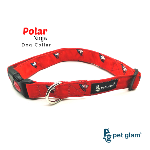 Pet Glam Strong Dog Collar Pollar Ninja for large medium small dogs High quality Buckle button lock. For Sale