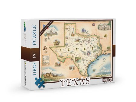 Texas State Map Puzzle Hot on Sale