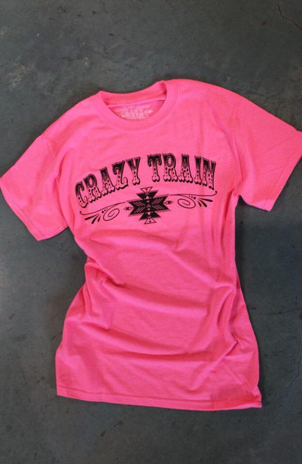 Crazy Train Pink Promo Tee For Discount