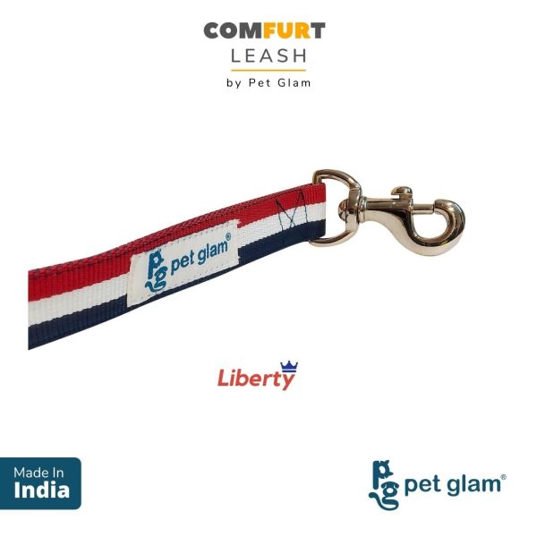 Pet Glam Dog Leash ComFURt Liberty with Padded Handle- Heavy Duty Hardware-Dog Walks Leash Training-5 Ft Long Discount