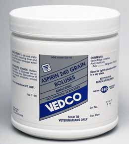 VEDCO Aspirin 240 grain bolus Supply