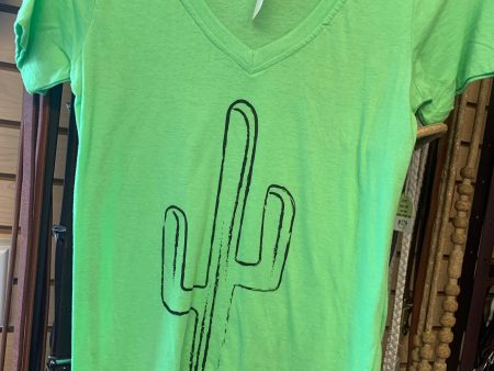 Crazy Train Green Cactus Tee For Cheap