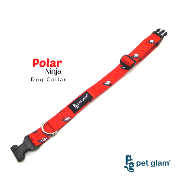 Pet Glam Strong Dog Collar Pollar Ninja for large medium small dogs High quality Buckle button lock. For Sale