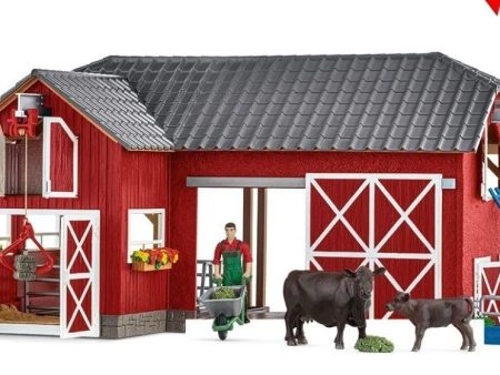 Schleich - Farm World Large Red Barn with Animals and Accessories Cheap