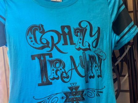 Crazy Train Blue Varsity Promo Tee on Sale