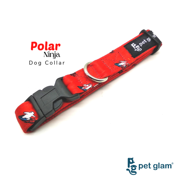 Pet Glam Strong Dog Collar Pollar Ninja for large medium small dogs High quality Buckle button lock. For Sale