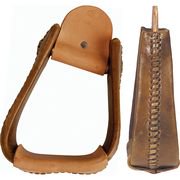 NRS Rawhide Covered 3  Angled Roper Stirrup For Cheap