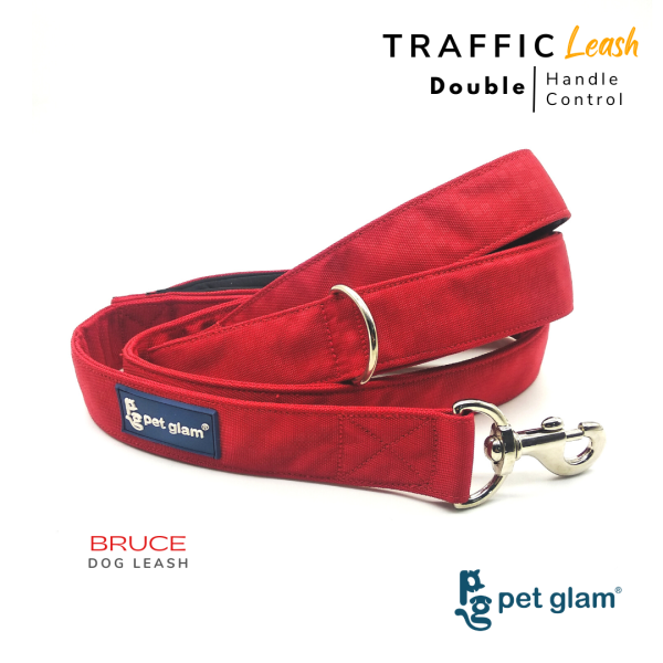 Pet Glam Traffic Dog Leash BRUCE with Padded Handle-Heavy Duty Hardware-5 Ft Long X-Large 1.5 inch Wide Cheap